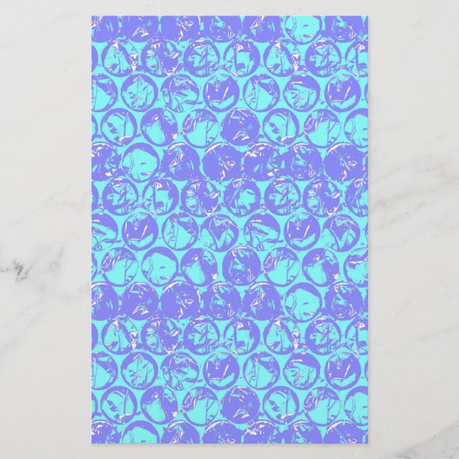 Pop art bubble wrap stationery (Front)