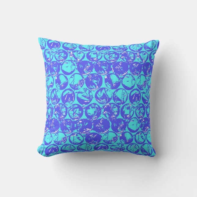 Pop art bubble wrap throw pillow (Front)