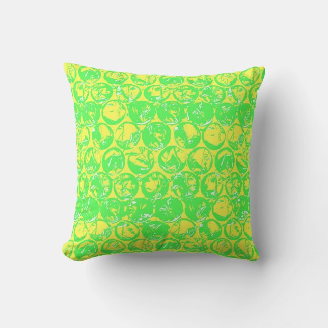 Pop art bubble wrap throw pillow (Front)