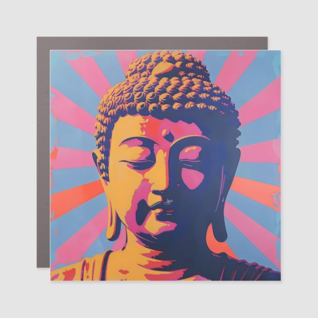 Pop Art Buddha Car Magnet (Front)