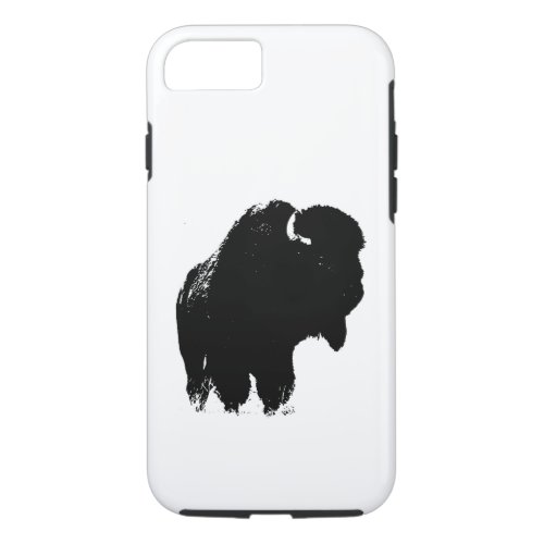 Pop Art Buffalo Silhouette Tough iPhone 7 Case