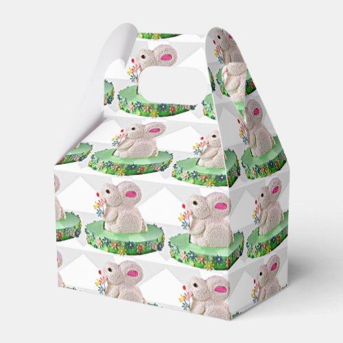 Pop Art Bunny Cake Favor Boxes