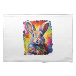 Pop Art Bunny Rabbit  Cloth Placemat
