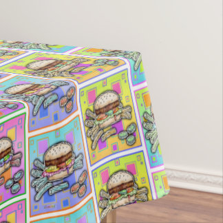 POP ART BURGER (Hamburger) Tablecloth