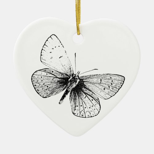 Pop Art Butterfly Ceramic Ornament