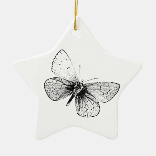 Pop Art Butterfly Ceramic Ornament