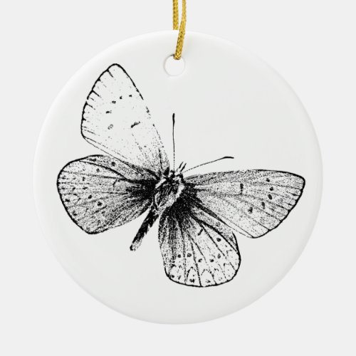 Pop Art Butterfly Ceramic Ornament