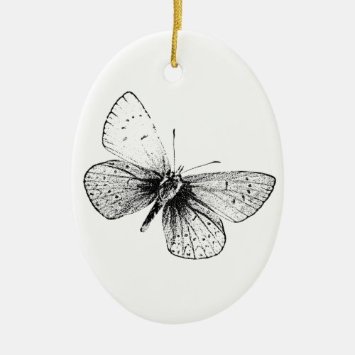 Pop Art Butterfly Ceramic Ornament