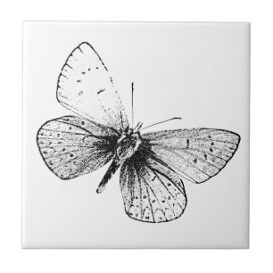 Pop Art Butterfly Ceramic Tile