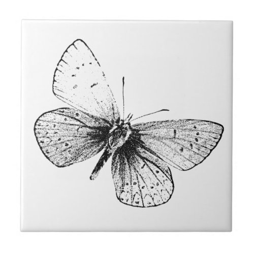 Pop Art Butterfly Ceramic Tile