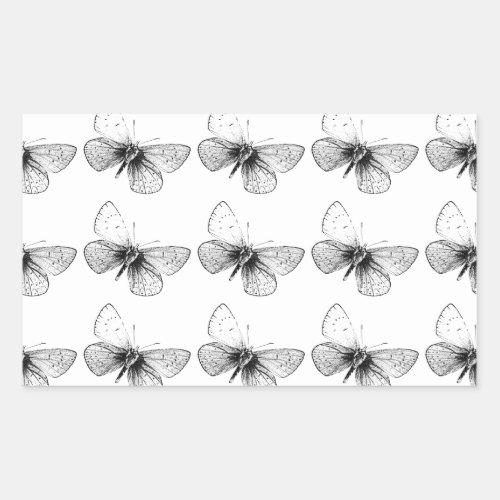 Pop Art Butterfly Rectangular Sticker