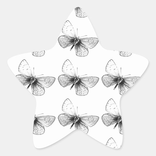 Pop Art Butterfly Star Sticker