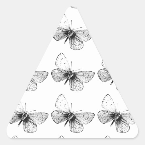 Pop Art Butterfly Triangle Sticker