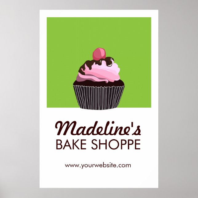 Pop Art Cake Custom Bakery Business Poster (Front)