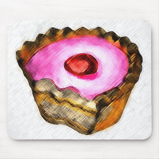 pop art cake mouse pad (Front)