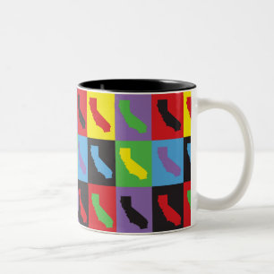 Pop Art California Two-Tone Coffee Mug