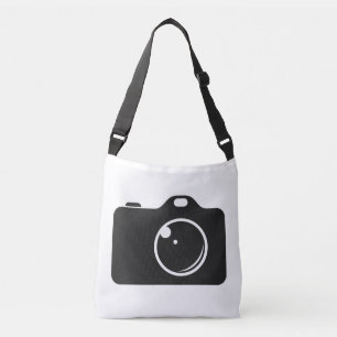 Pop Art Camera Black and White Crossbody Bag