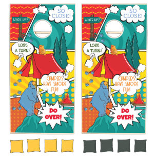 Pop Art Camping Fun Cornhole Set