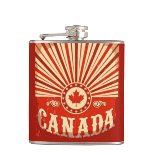 Pop Art Canada Canada Day Flask