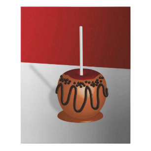 Pop Art Caramel Apple Faux Canvas Print
