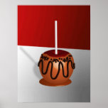 Pop Art Caramel Apple Poster<br><div class="desc">Poster in a Pop art caramel apple drizzled with chocolate - digital art print</div>