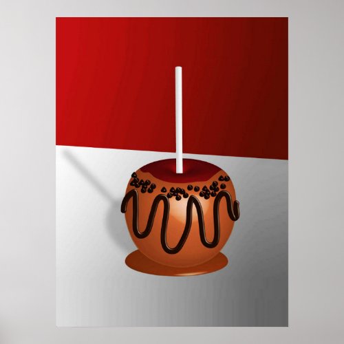 Pop Art Caramel Apple Poster