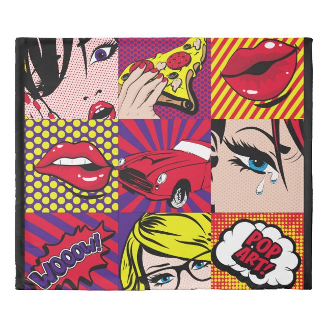 Pop art Card Illustrationpattern,art,comic,pop,ret Duvet Cover (Front)