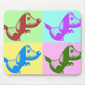 Pop Art Cartoon Dog Mouse Pad