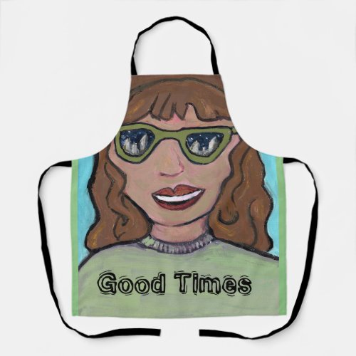 Pop Art Cartoon Girl Personality Cute Art Apron