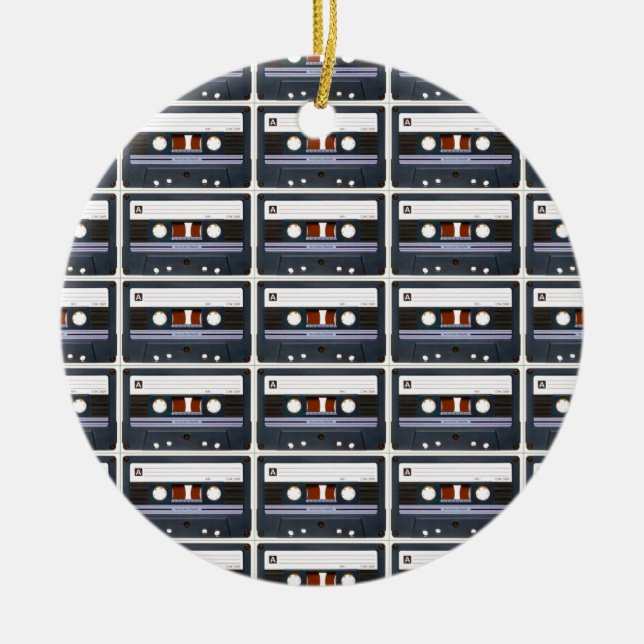 Pop Art Cassette Ceramic Ornament (Front)