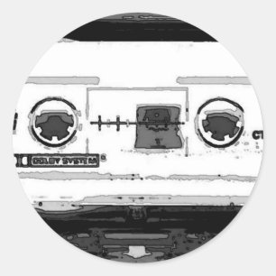 Pop Art Cassette Classic Round Sticker