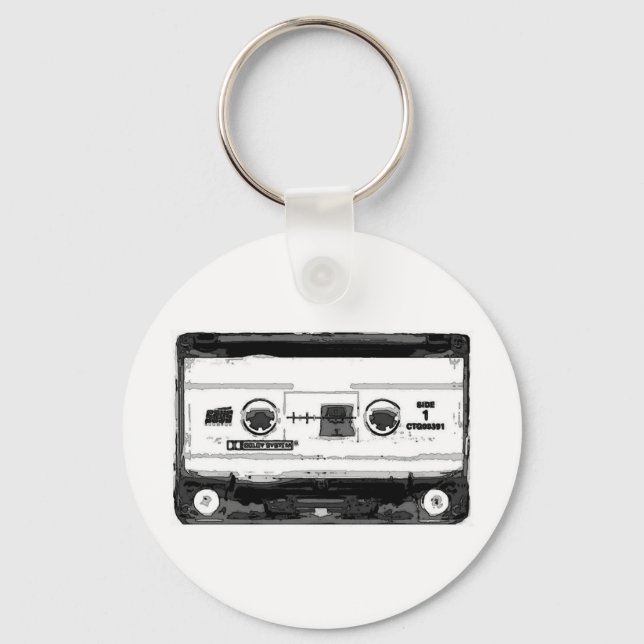 Pop Art Cassette Keychain (Front)