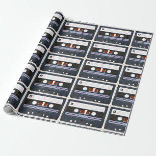 Pop Art Cassette Retro Wrapping Paper