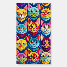 Pop art cat poster for cat fans or kids