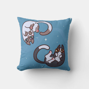 Pop Art Cat Throw Pillow