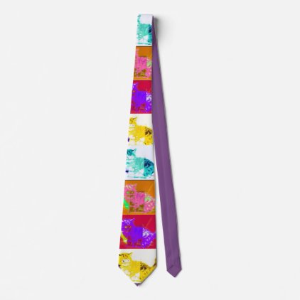 Pop Art Cat Tie