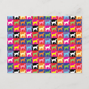 Pop Art Cats Postcard