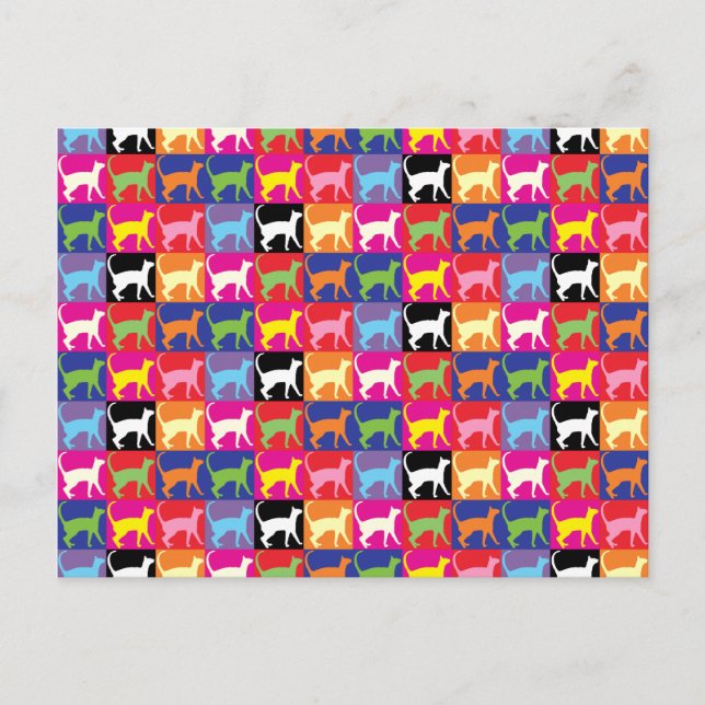 Pop Art Cats Postcard (Front)