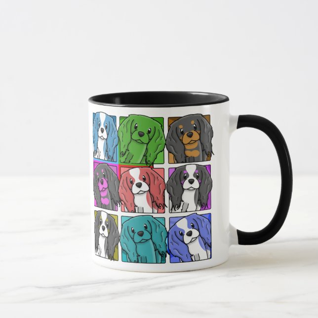 Pop Art Cavalier King Charles Spaniel Mug (Right)