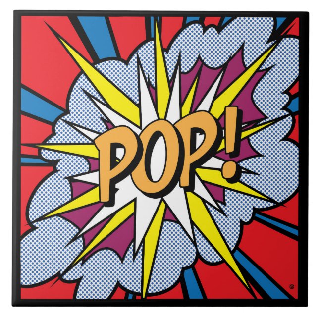 Pop Art Ceramic Tile (Front)