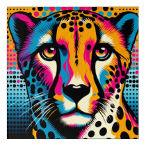 Pop Art Cheetah 12 x 12 Acrylic Wall Art