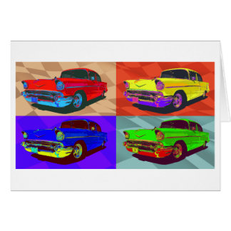 Pop art Chevy Belair illustration Cards