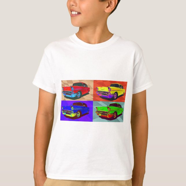 Pop art Chevy Belair illustration T-Shirt (Front)