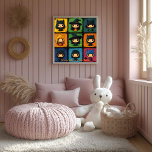 Pop Art Chibi Witches Grid Cute Halloween Wall Art<br><div class="desc">This adorable pop art-inspired chibi witches grid design captures the playful side of Halloween. Featuring colorful and charming little witches in a variety of costumes, this fun and festive wall art is perfect for Halloween enthusiasts and those who love cute, whimsical décor. Ideal for children's rooms, seasonal decoration, or gifts,...</div>