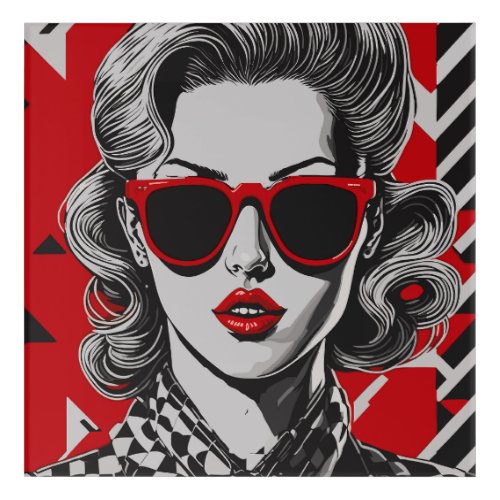 Pop art chic portrait of a woman 