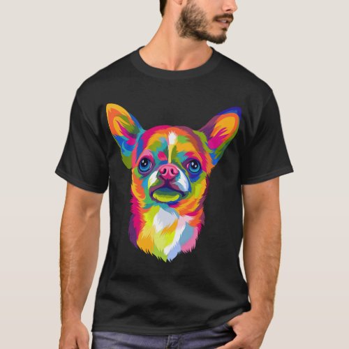 Pop Art Chihuahua Cute Paw Pet Gift Men Women Dog  T_Shirt