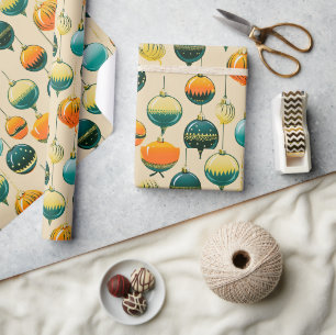 Pop Art Christmas Baubles Wrapping Paper