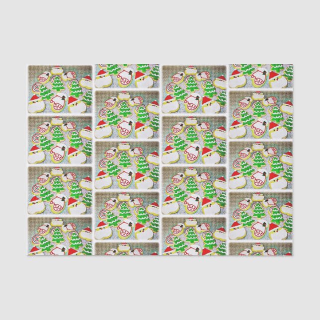Pop Art Christmas Cookies Tissue Paper (Front)