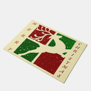 Pop art Christmas deer Doormat