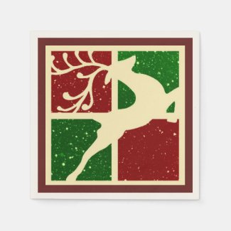 Pop art Christmas deer Paper Napkins